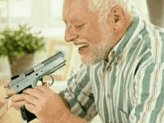 Guy Pointing Gun At Himself Kill Myself GIF