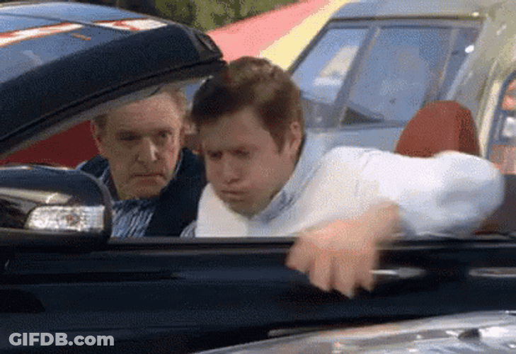 Guy Puking Outside Car GIF