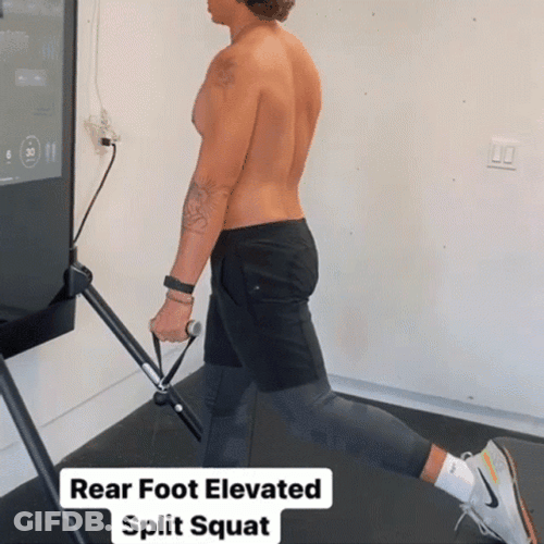 Guy Rear Foot Elevate Single Leg Deadlift GIF
