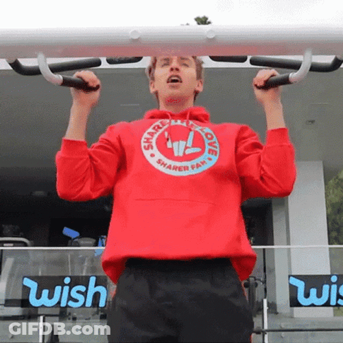 Guy Red Hoodie Pull Ups GIF