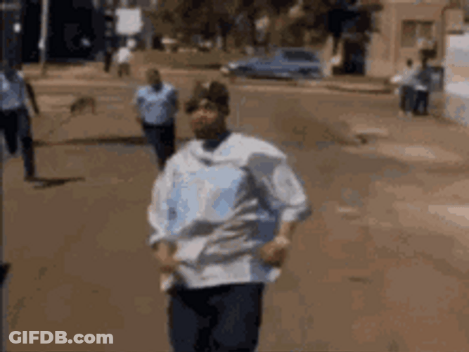Guy Running Away From Cops GIF