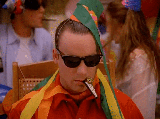 Guy's Sad Birthday Celebration GIF