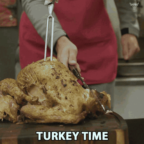 Guy Saying Turkey Time GIF
