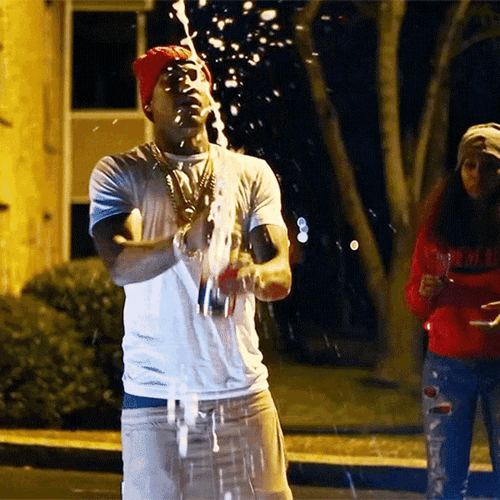 Guy Shaking Champagne Bottle GIF