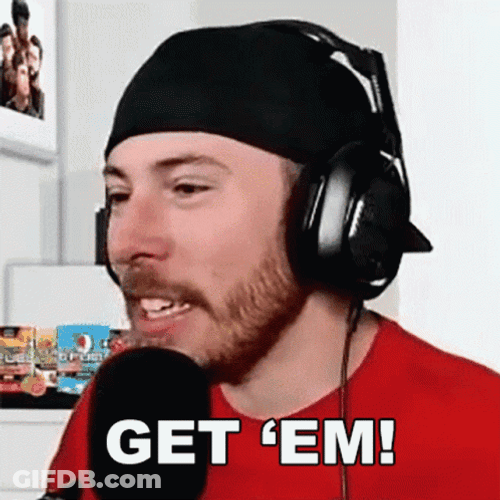 Guy Shouting Get Em GIF