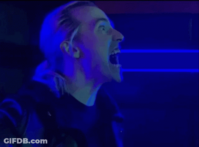 Guy Shouting Hadouken Beam GIF