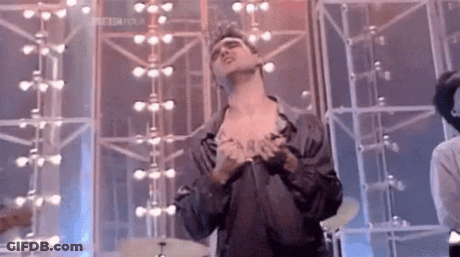 Guy Show His Marry Me Tattoo GIF