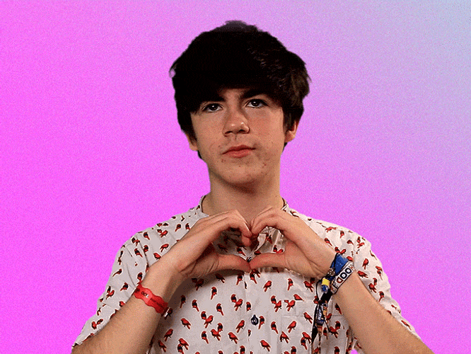 Guy Showing Love Heart GIF
