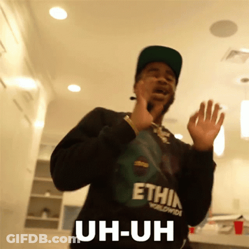 Guy Sings Uh Uh GIF