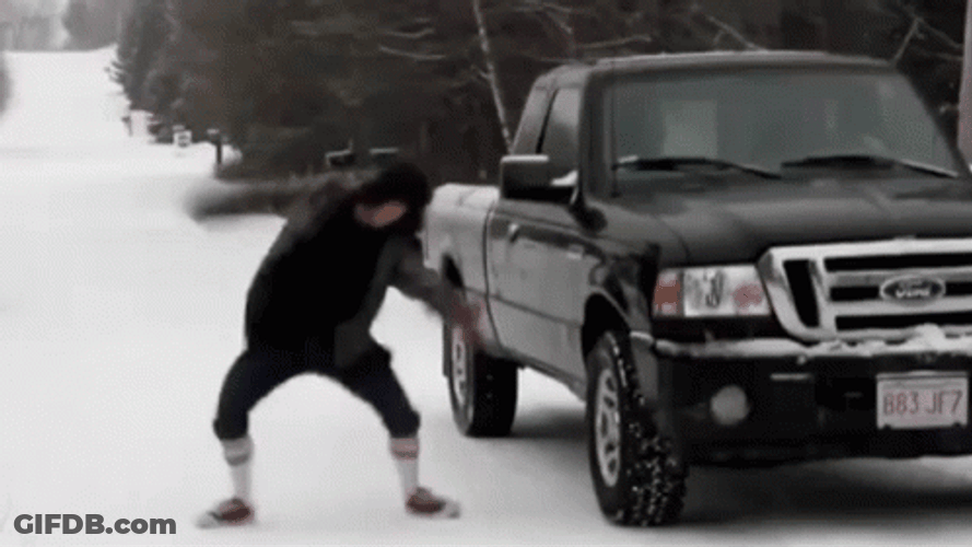 Guy Slipping Getting In The Car GIF
