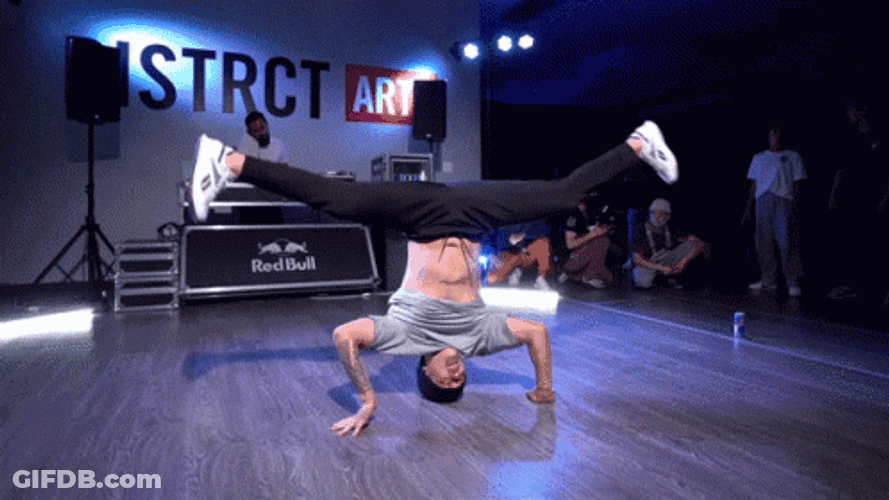 Guy Slow Head Spin Break Dance GIF