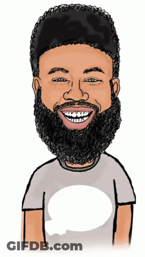 Guy Smiling With Hairy Beard GIF
