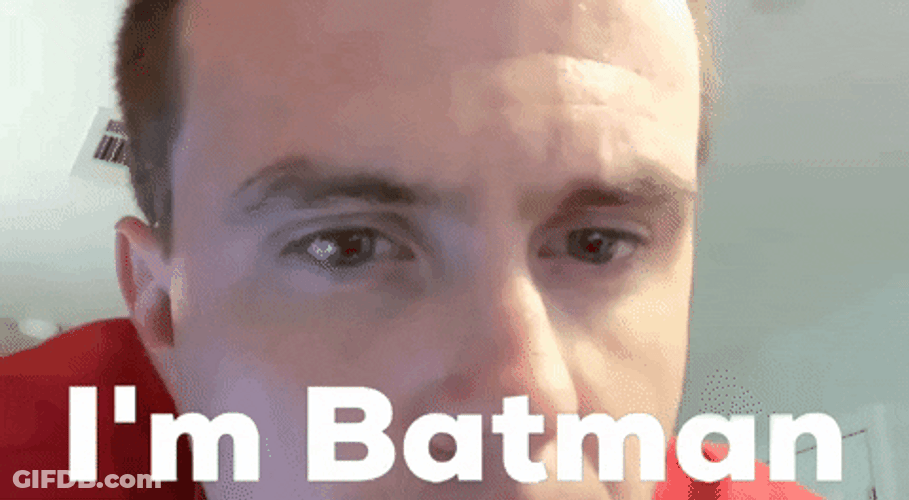 Guy Staring Then Yells Im Batman GIF