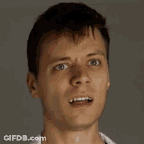 Guy Sweaty Surprised Face GIF