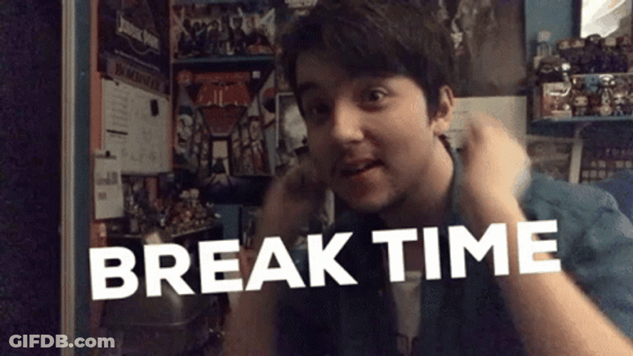Guy Taking Break Time While Raising Hands GIF
