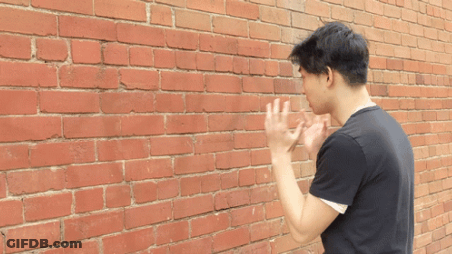 Guy Talking To The Wall GIF