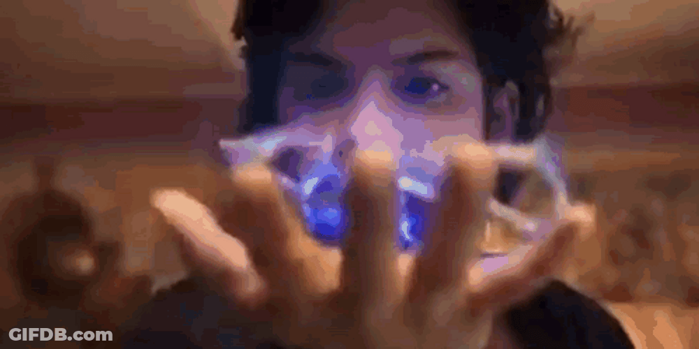 Guy Transform Into Blue Beetle GIF