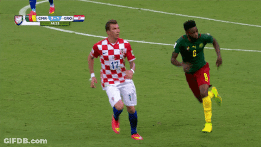 Guy Using Peoples Elbow Move Soccer GIF