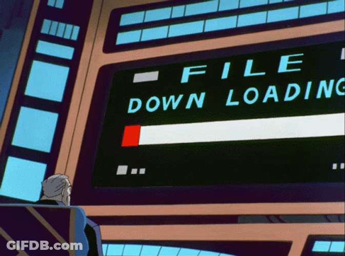 Guy Waiting For The File Download GIF