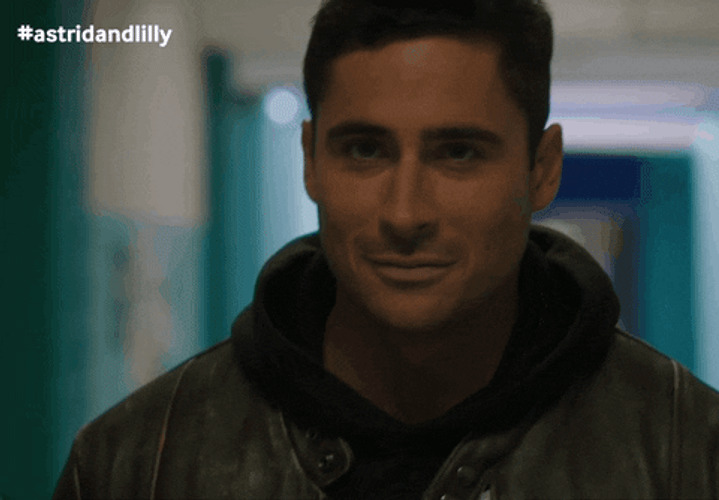 Guy Walking From Astrid And Lilly GIF