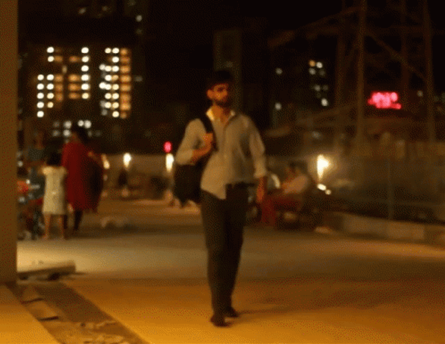 Guy Walking In The Night GIF