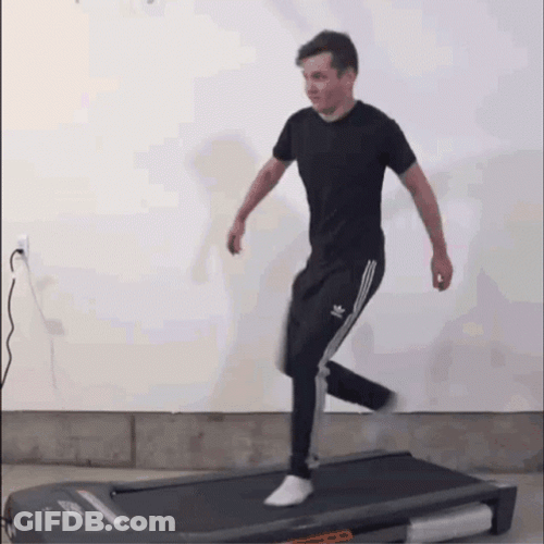 Guy Walking On A Treadmill GIF