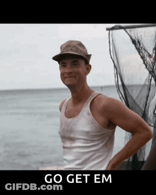 Guy Waving Go Get Em GIF