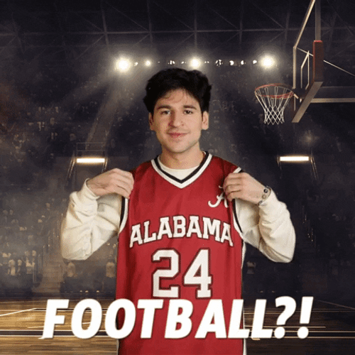 Guy Wearing Alabama Jersey Basketball School Football GIF