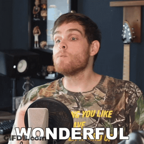 Guy Wearing Army Tees Singing Wonderful GIF
