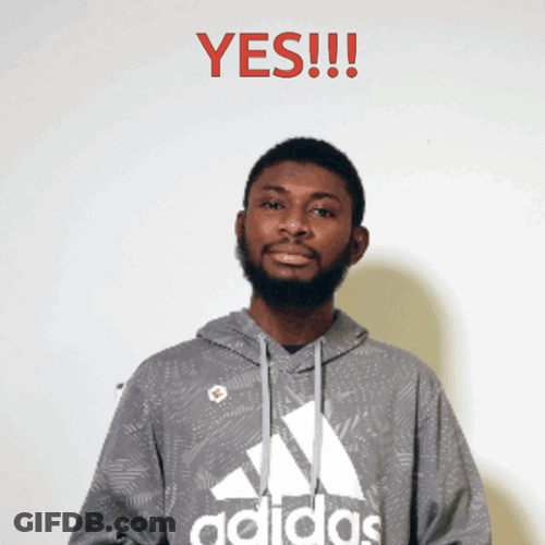 Guy Wearing Gray Adidas Jacket Says Yes GIF