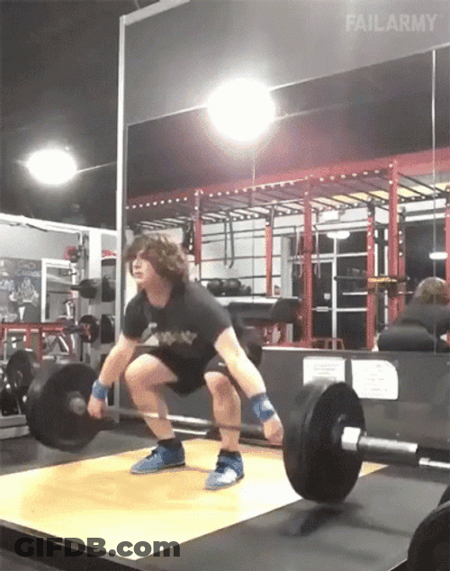 Guy Weight Lift Drops Single Leg Deadlift GIF