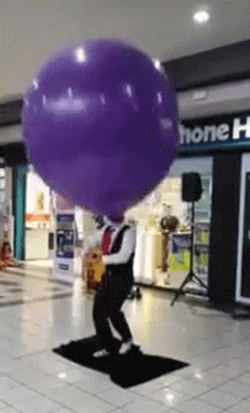 Guy With Balloon Head GIF