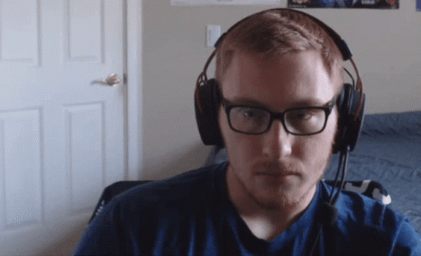 Guy With Glasses Chop On GIF