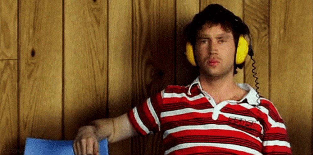 Guy With Headphone Headbanging GIF