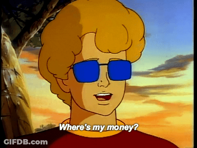 Guy With Sunglasses Where's My Money GIF