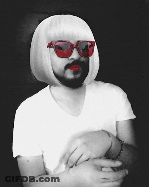 Guy With Wig Ya Wey Seriously GIF