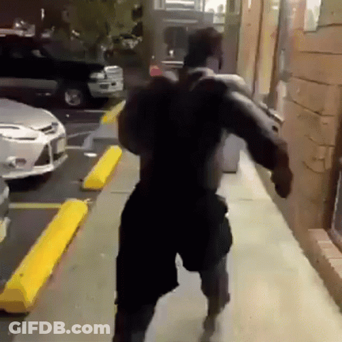 Guy Without Tshirt Walking GIF