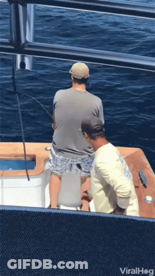 Guys Boat Funny Fishing GIF