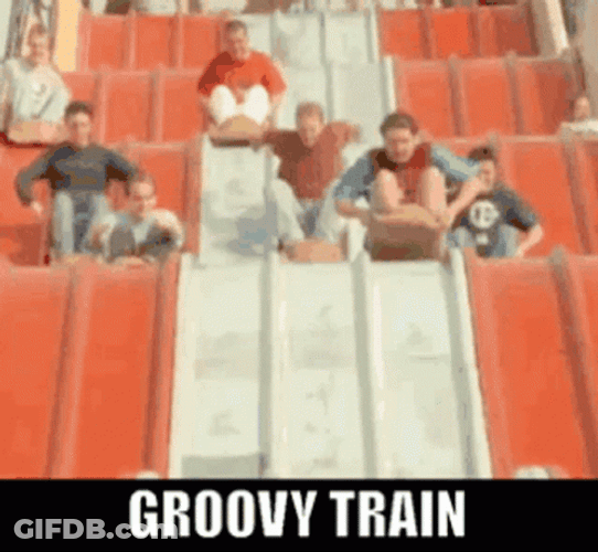 Guys In Slide Groovy Train GIF