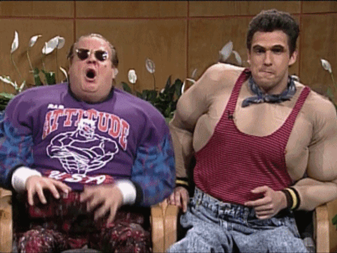Guys Sitting On The Bench GIF