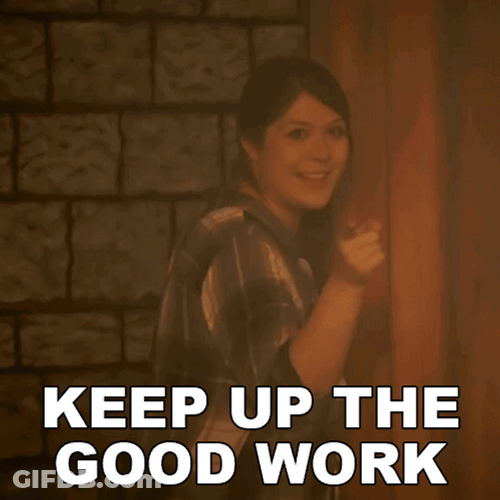 Gwen Pinkerton Keep Up The Great Work GIF