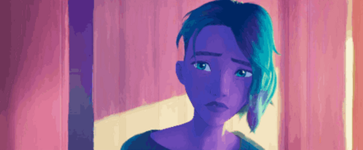 Gwen Stacy Anxious Nervous Reaction GIF