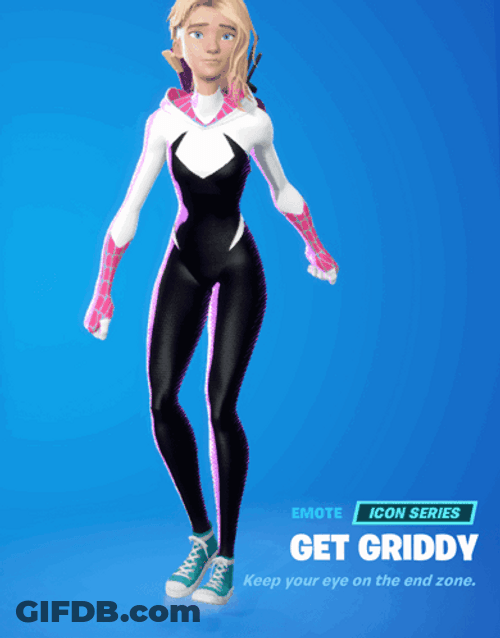 Gwen Stacy Fortnite Griddy GIF