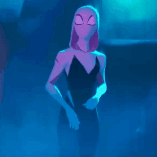 Gwen Stacy Ghost Spider Scared Response GIF