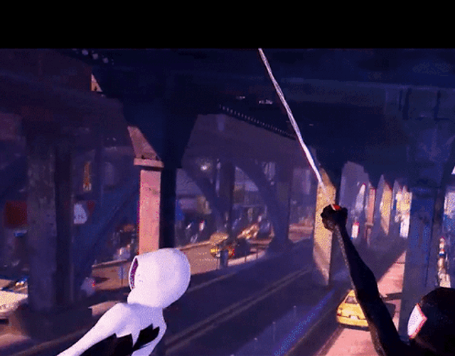 Gwen Stacy Spider Gwen Floating Mid Air GIF