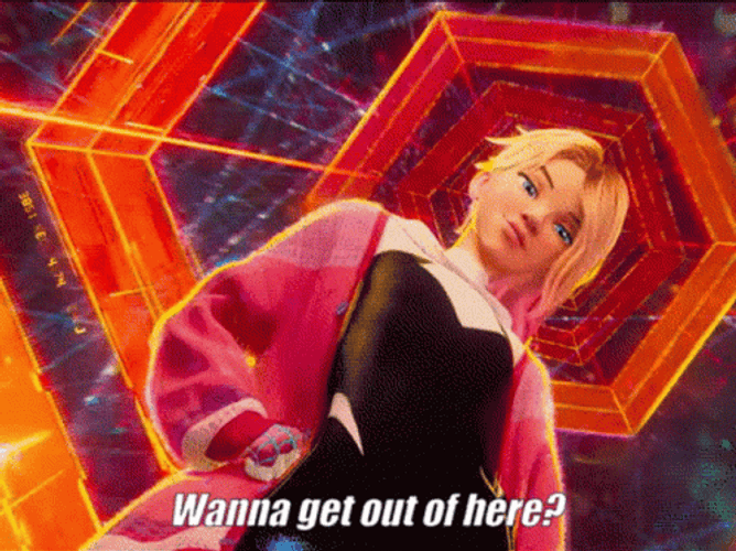 Gwen Stacy Wanna Get Out Of Here GIF