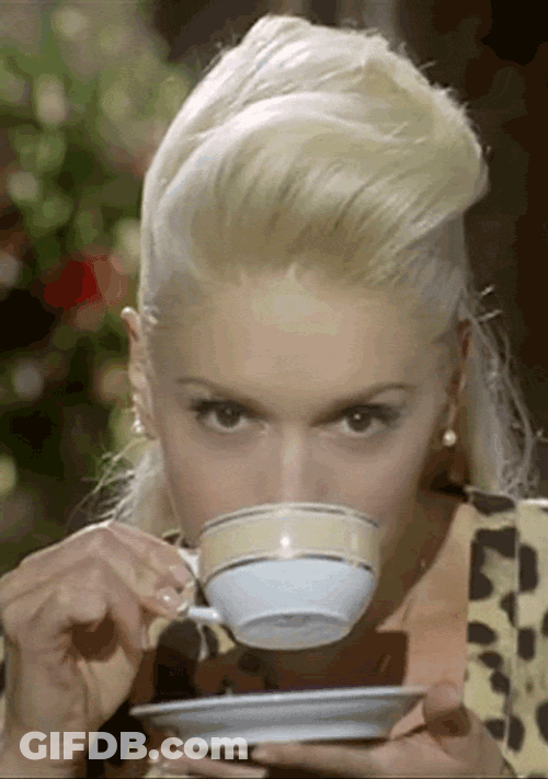 Gwen Stefani Sips Tea GIF