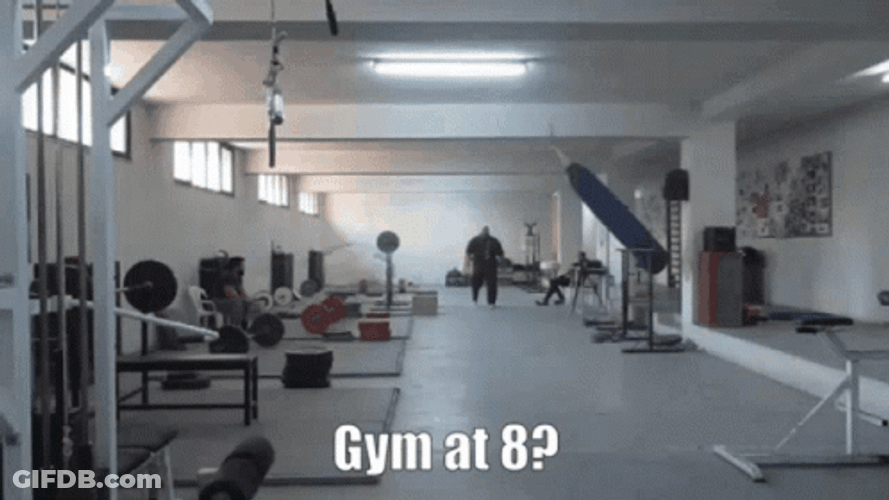 Gym Addict Early Morning Work Out Loop GIF
