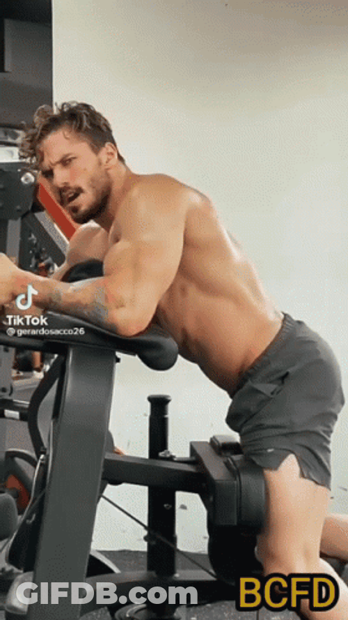 Gym Addict Painful Leg Work Out GIF