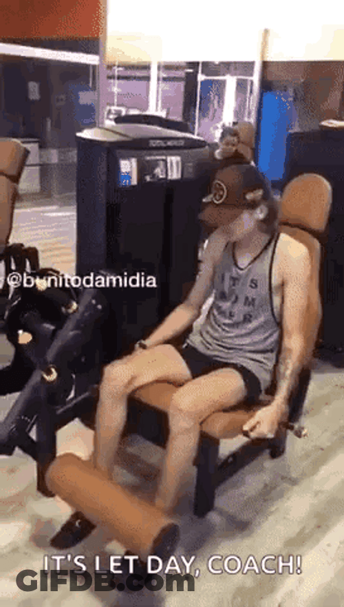 Gym Fail Leg Day GIF